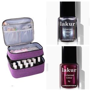 Londontown 2 Nail Polishes, Base Coat, and Top Coat. Polish Organizer included.
